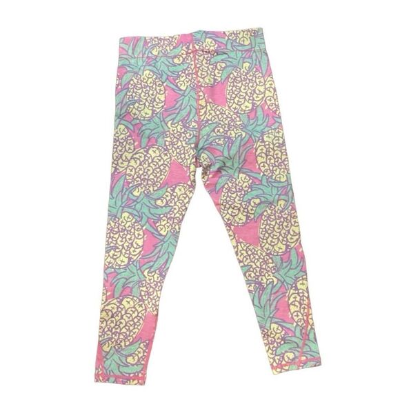 Ivory Ella Pineapple Print Cropped Leggings Pink Yoga Running Size Small - Picture 4 of 9